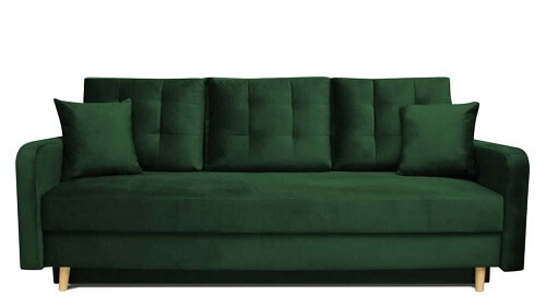 zielona sofa skandynawska